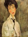 portrait of a woman in a black tie 1917 Amedeo Modigliani